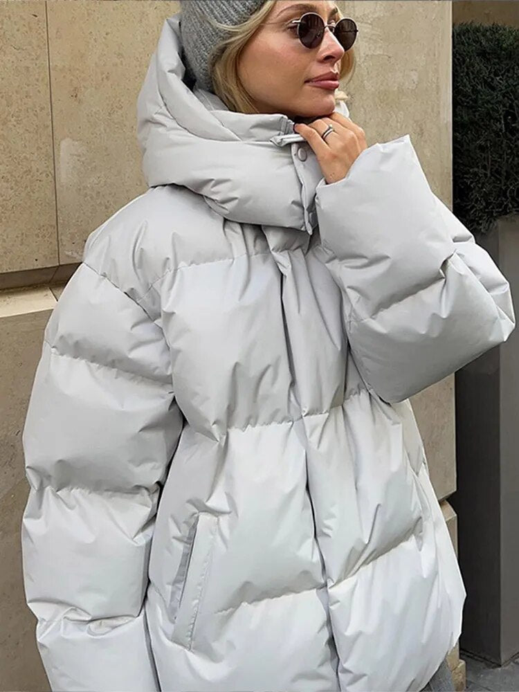 EB | Oversized Puff-Hoodie-Jacke