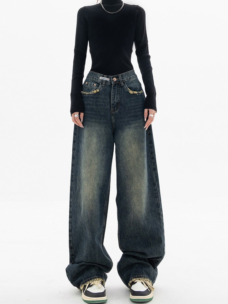 EB - Damen Vintage Baggy Jeans