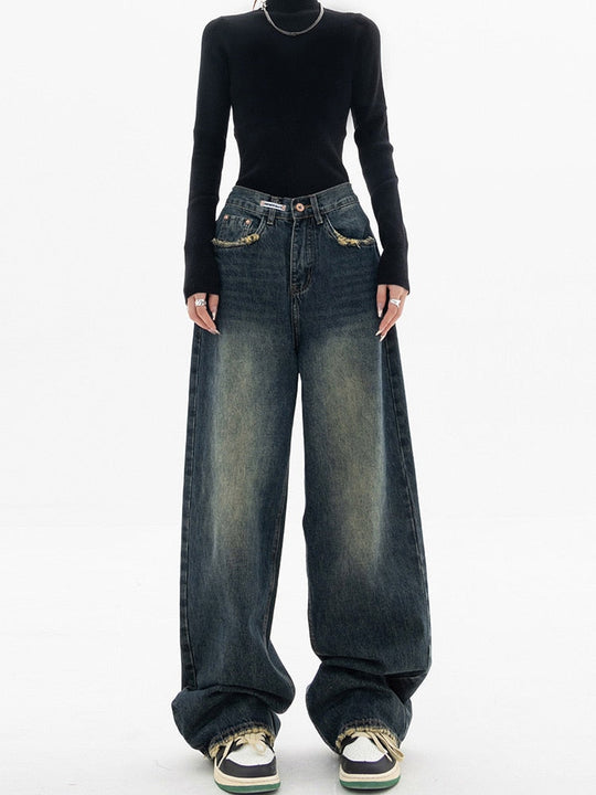 EB - Damen Vintage Baggy Jeans