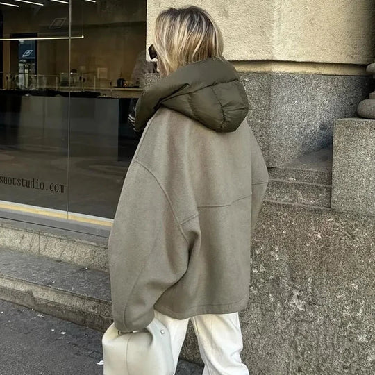 EB | Damen Wolljacke mit Kapuze