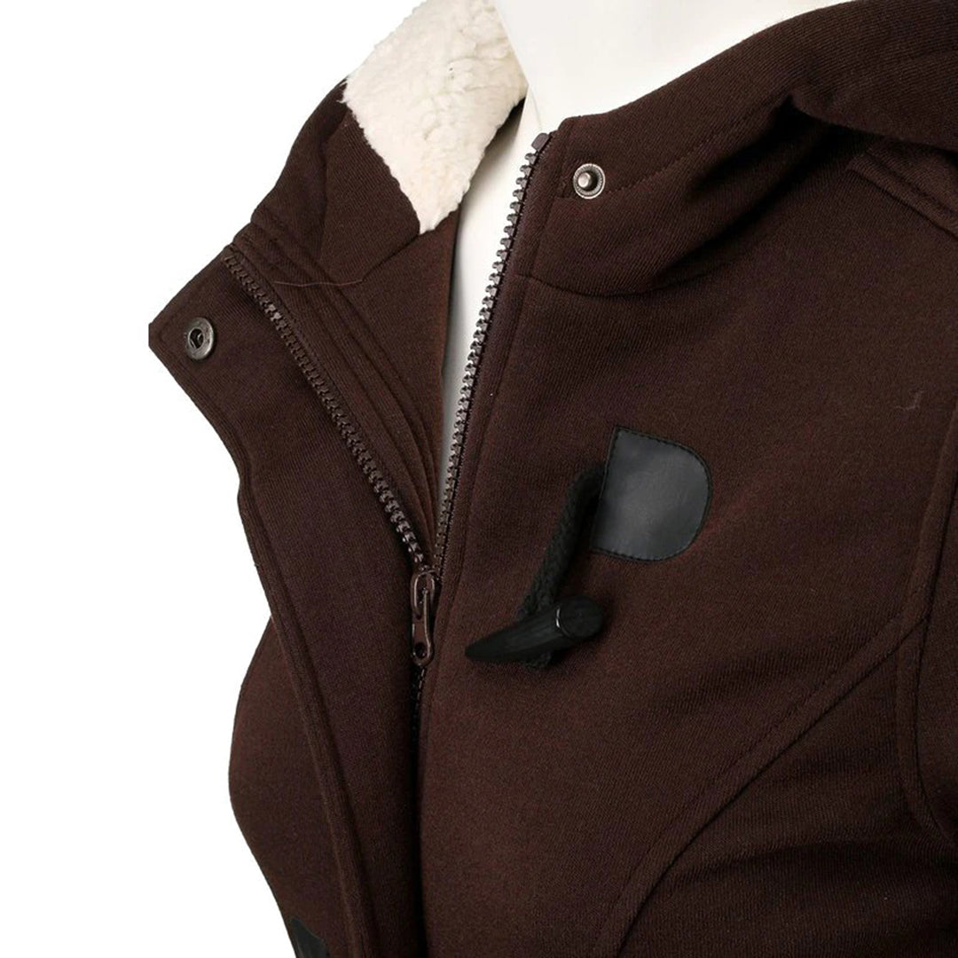 EB | Lange Kapuzenjacke für Damen Ideal für den Winter