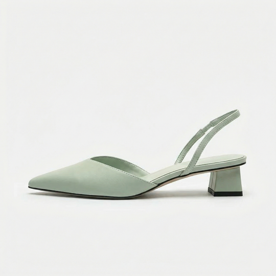 EBMode Damen Slingback Pumps Spitz Geschlossen mit Absatz