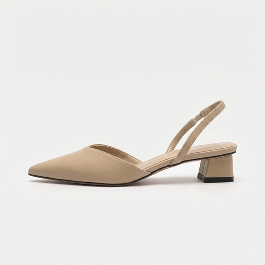 EBMode Damen Slingback Pumps Spitz Geschlossen mit Absatz