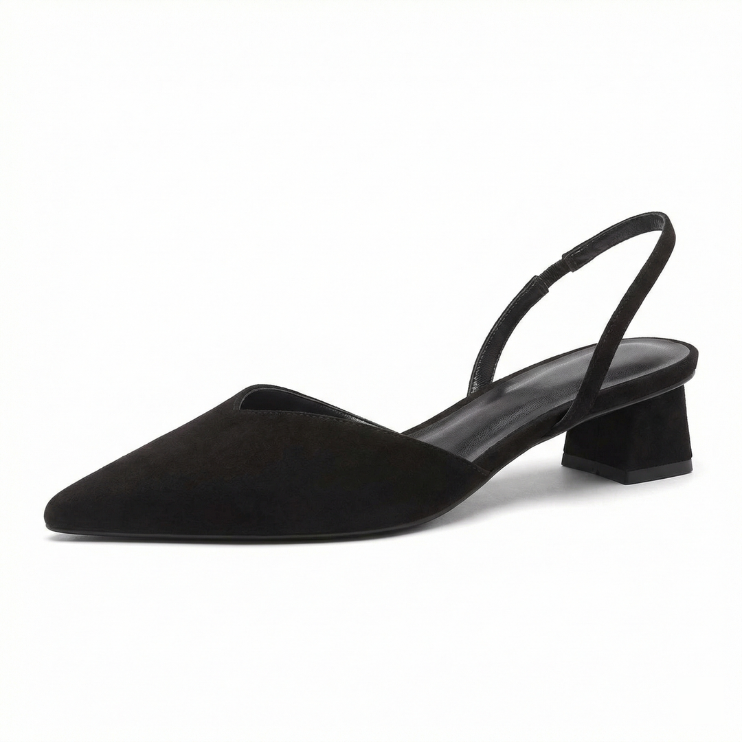 EBMode Damen Slingback Pumps Spitz Geschlossen mit Absatz