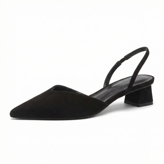 EBMode Damen Slingback Pumps Spitz Geschlossen mit Absatz