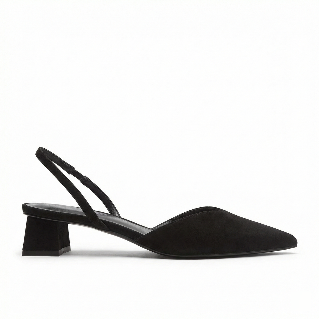 EBMode Damen Slingback Pumps Spitz Geschlossen mit Absatz