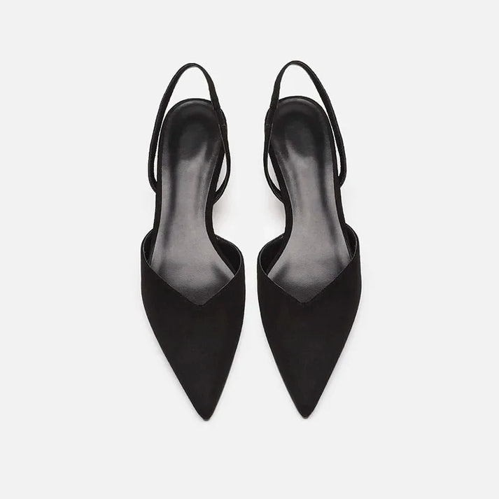 EBMode Damen Slingback Pumps Spitz Geschlossen mit Absatz