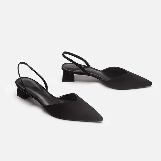EBMode Damen Slingback Pumps Spitz Geschlossen mit Absatz