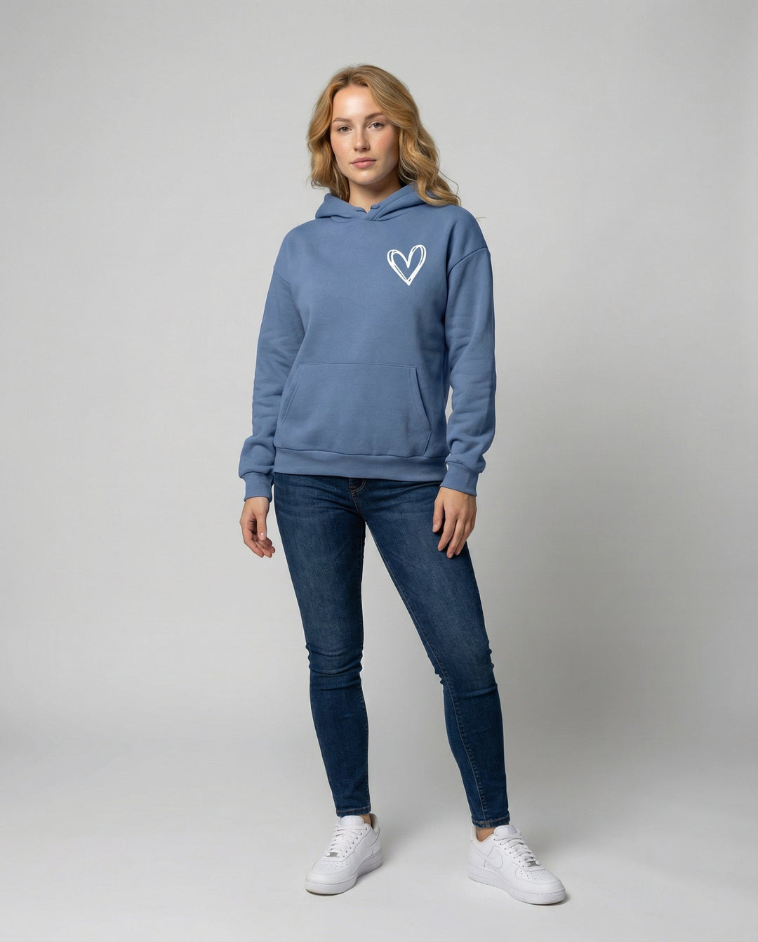 Kapuzenpullover Herzdruck Damen | EB