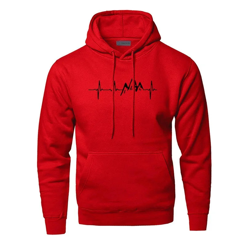 EB | Hoodie mit Puls-motiv Baumwolle und Polyester Trendy und Komfortabel