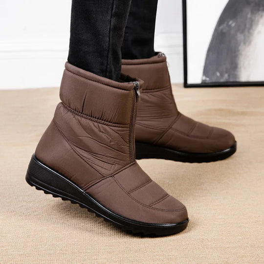 EB | Gepolsterte, Wasserdichte, Plüschige Stiefeletten mit Reißverschluss