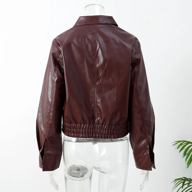 EB | Eco-Leder Vintage Bomberjacke