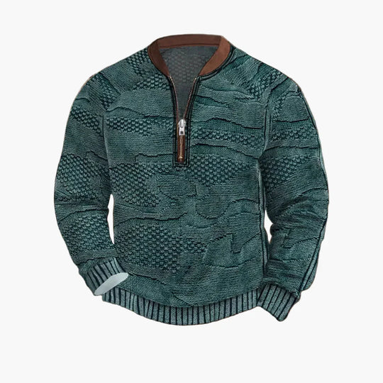 EB | Strickpullover mit Reißverschluss - Moderner Freizeit-Look für Herbst und Frühling