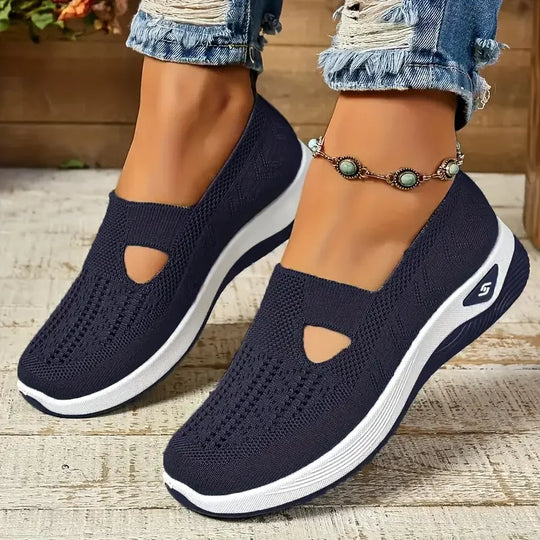 Damen Atmungsaktive Sneakers in Einfarbig EB