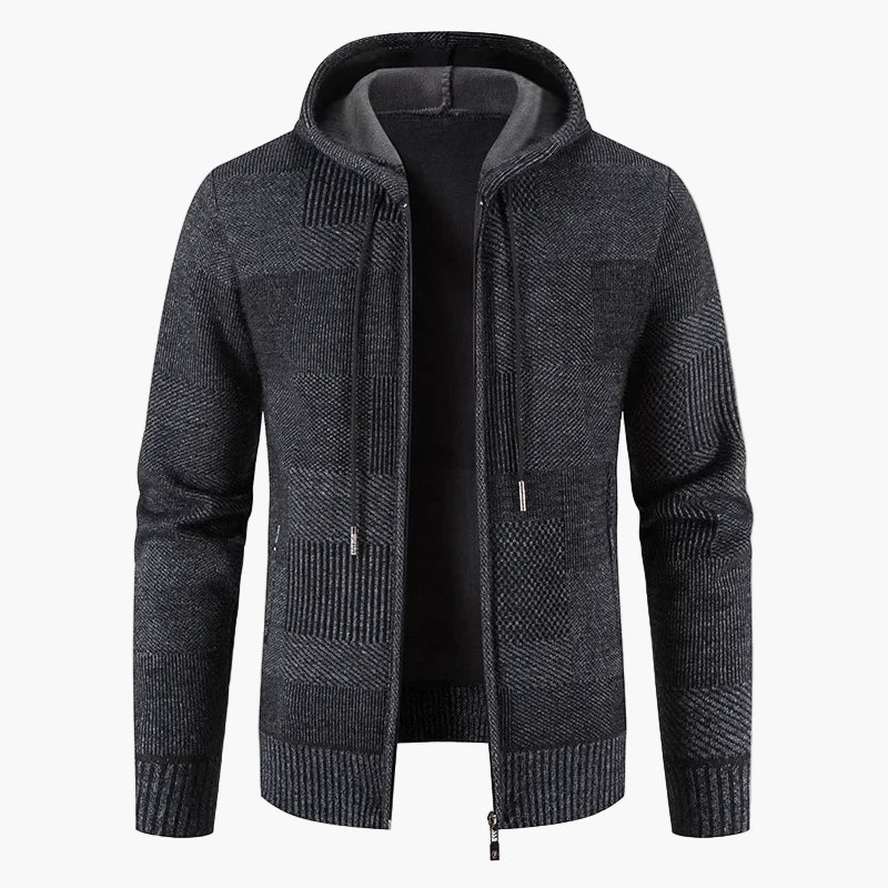 EB | Strickjacke mit Kapuze - Modische Winterjacke für Alltag und Freizeit