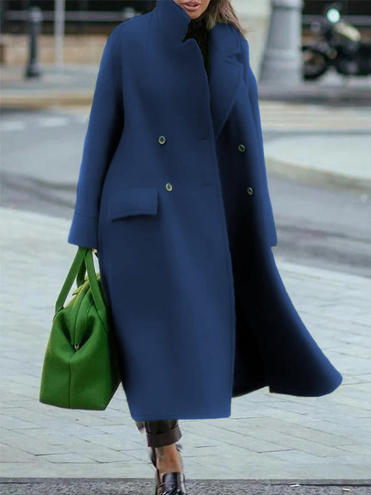 EB | Eleganter Damenmantel Winterjacke mit Doppelknöpfen