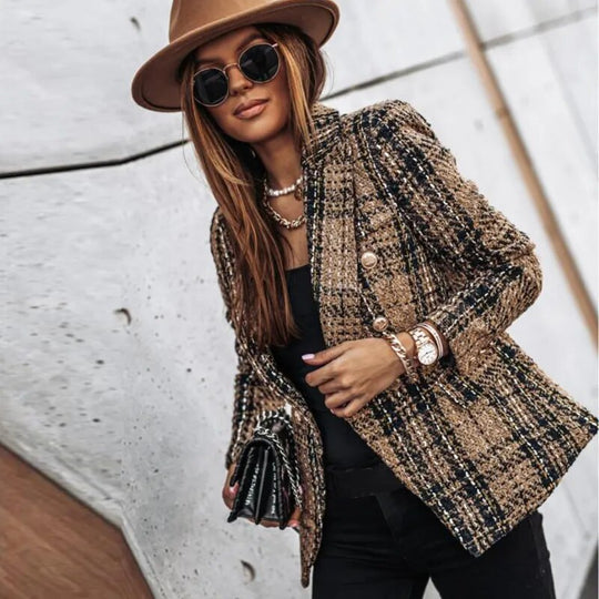 EB | Luxuriöser Karierter Blazer