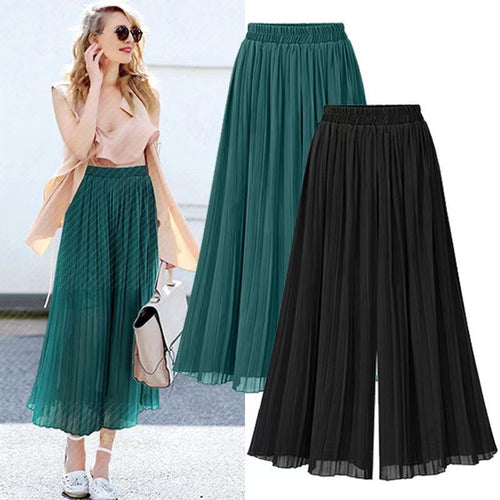 EB - Damenhose mit weitem Bein und Mesh-Detail