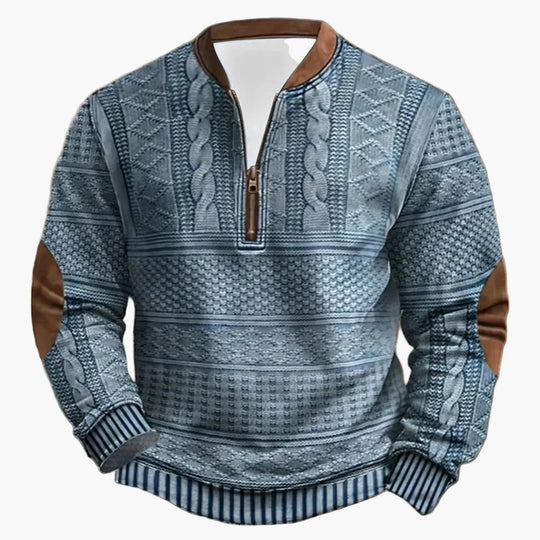 EB | Outdoor Casual Pullover mit Stehkragen und Zipper - Modischer Freizeit-Sweater für Alltag und Freizeit