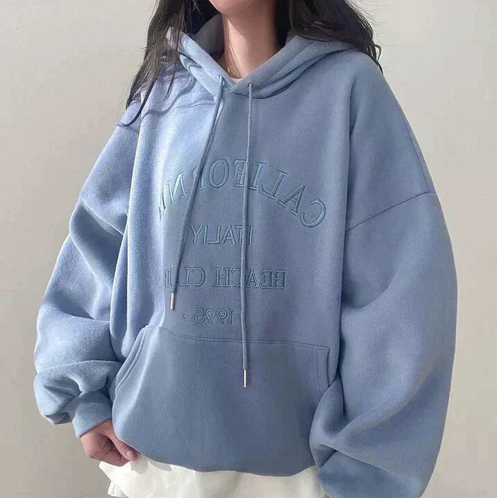 EB | Oversized Damen Hoodie Mit Stickerei