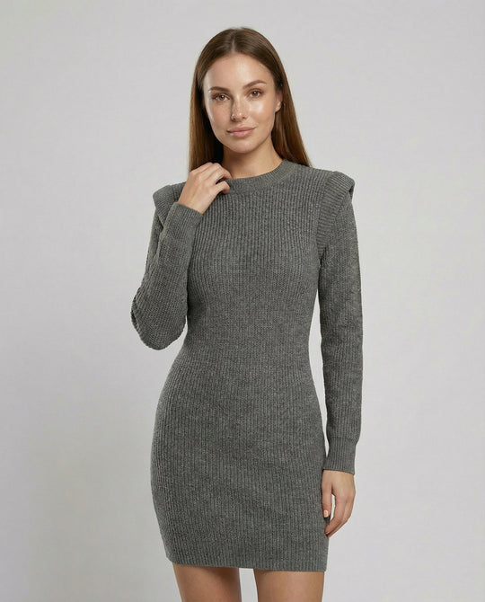 Elegantes Figurbetontes Strick Midikleid | EB