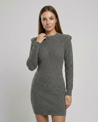 Elegantes Figurbetontes Strick Midikleid | EB