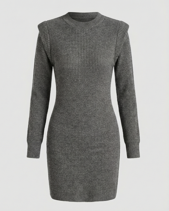 Elegantes Figurbetontes Strick Midikleid | EB