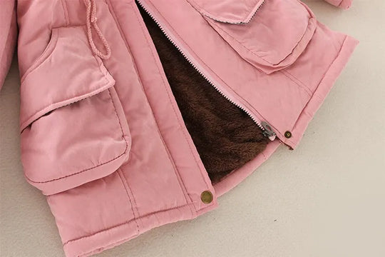 EB | Damen Parkajacke mit Kapuze und Fleecefutter mit Taschen