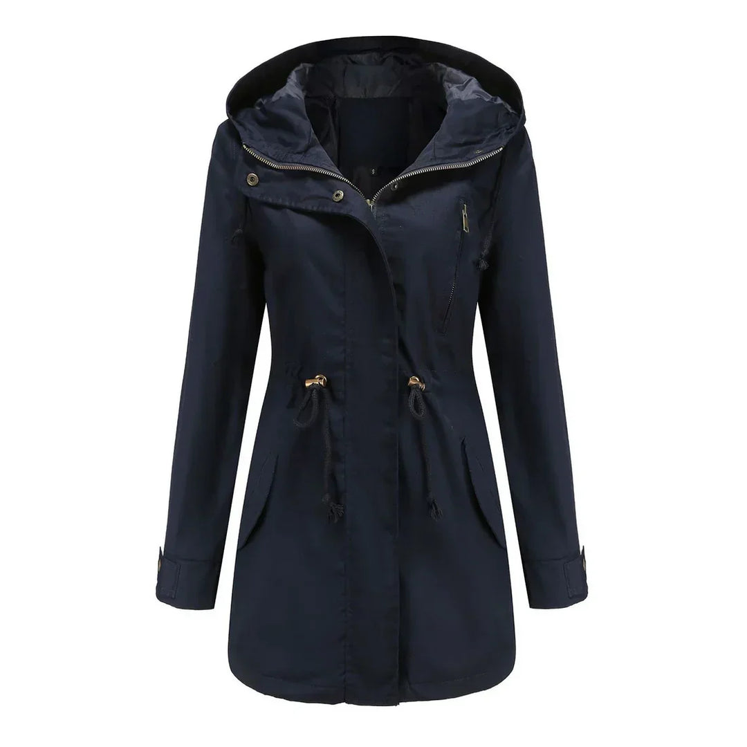 EB | Damen Elegante Wasserdichte Regenjacke Für Outdoor Aktivitäten