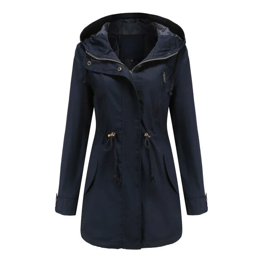 EB | Damen Elegante Wasserdichte Regenjacke Für Outdoor Aktivitäten