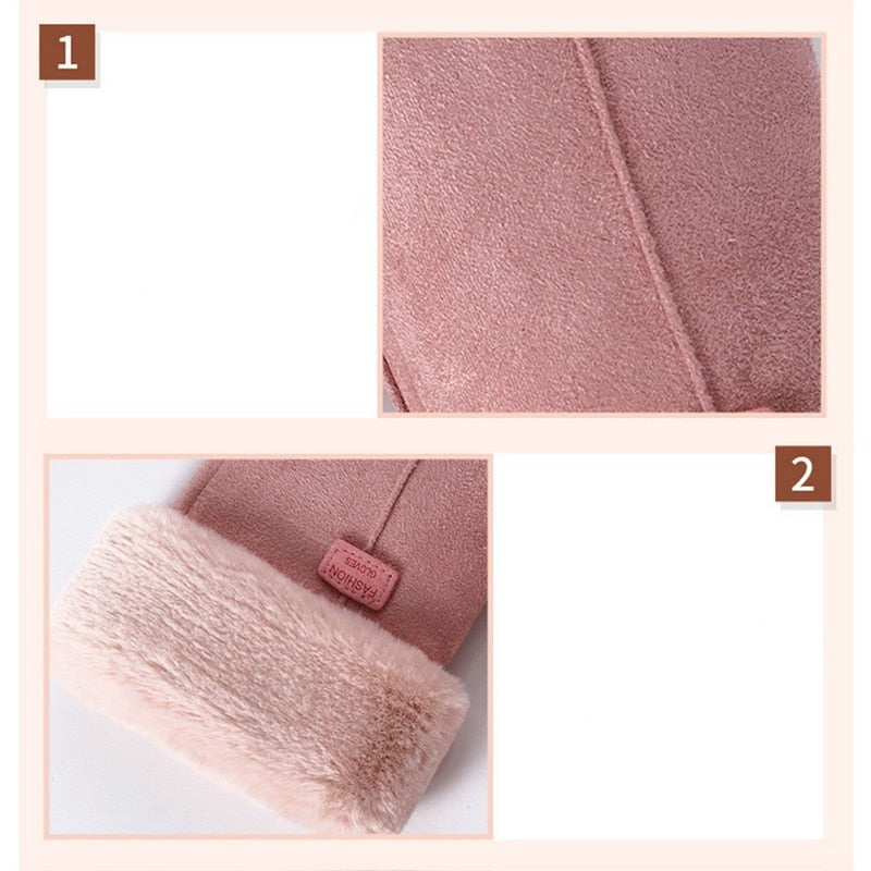 EB - Schicke und Stilvolle Winter Furry Handschuhe für Frauen
