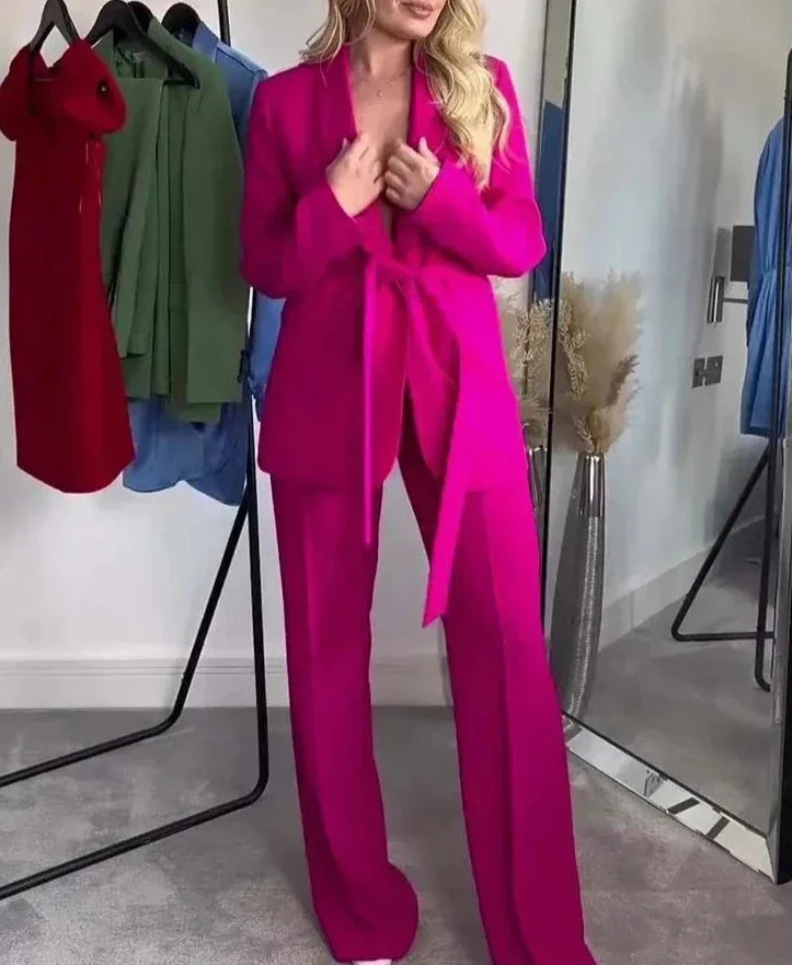 EB | Stilvolle Blazer Set Für Damen - Blazer+Hose