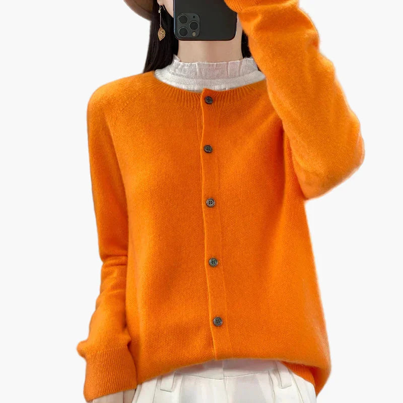 EB | Klassische Strickjacke Cardigan - Eleganter Alltags-Style für Büro & Freizeit