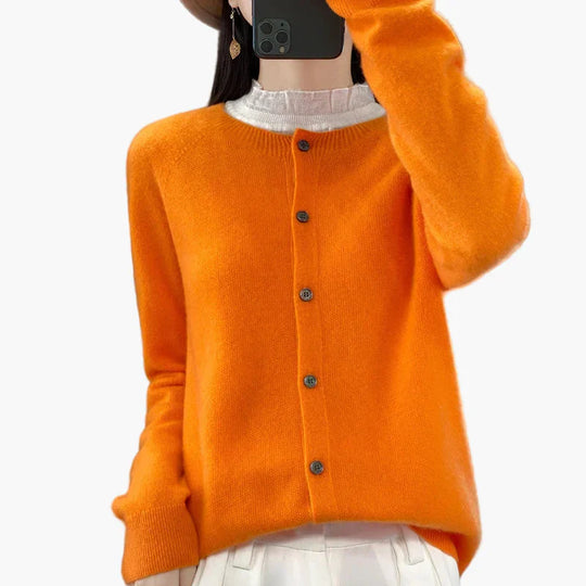 EB | Klassische Strickjacke Cardigan - Eleganter Alltags-Style für Büro & Freizeit
