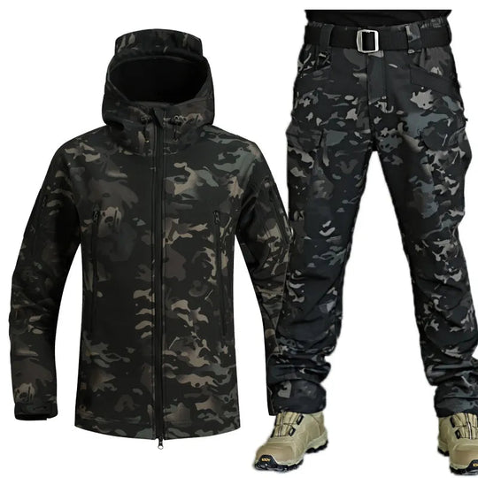 Herren multifunktionale Jacke mit Fleece-Innenfutter und Reißverschluss – EB