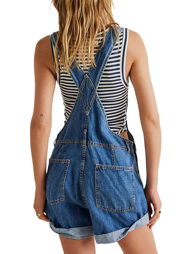 EB | Ärmelloses Denim Overall Jumpsuit für Frauen