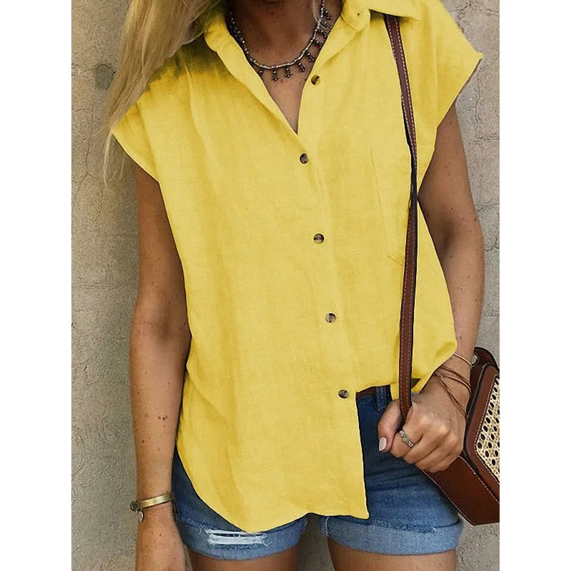 EB | Baumwollbluse mit Knopfleiste