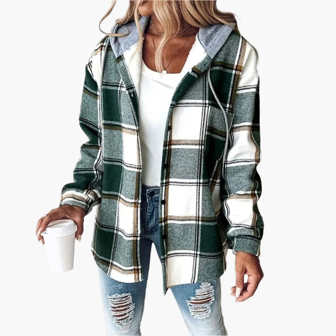 EB | Karierte Freizeitjacke mit Kapuze - Lässiger Herbst- und Winterstil