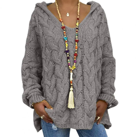 EB | Oversize Kabelstrickpullover Kabelstrick Weich und Lässig