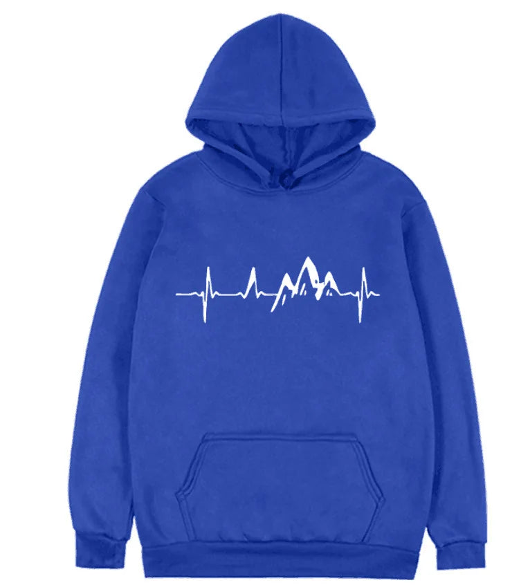 EB | Hoodie mit Puls-motiv Baumwolle und Polyester Trendy und Komfortabel