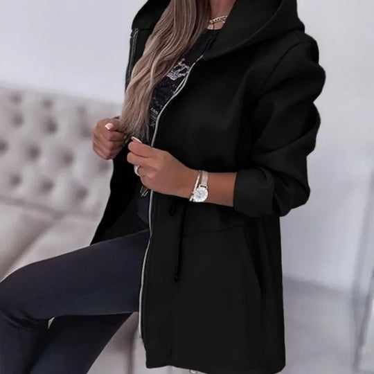 EB | Frühlingsjacke mit Kapuze und plissiertem Bund