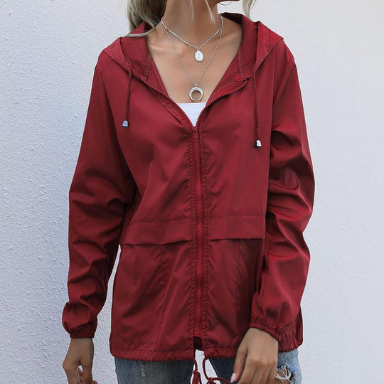 EB | Winddichtes Sommerjacke mit Kapuze für Frauen