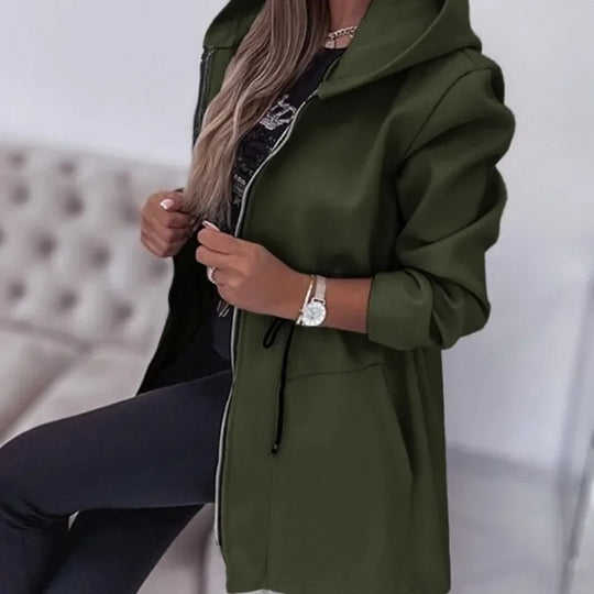 EB | Frühlingsjacke mit Kapuze und plissiertem Bund
