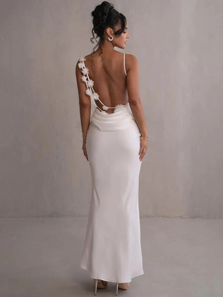 EB | Satin Kleid mit Blumen