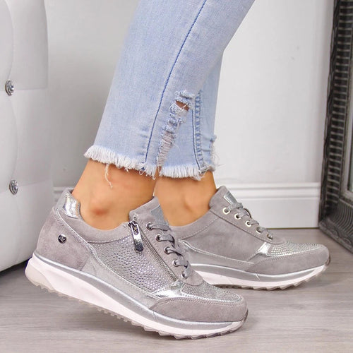 lässige Schnürschuhe mit Reißverschluss EB