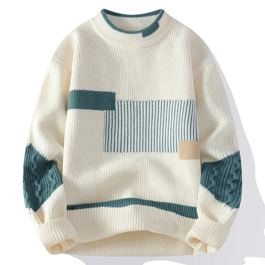 EB | Moderne Strickpullover mit Grafischem Muster Weich und Bequem Trendiges Design