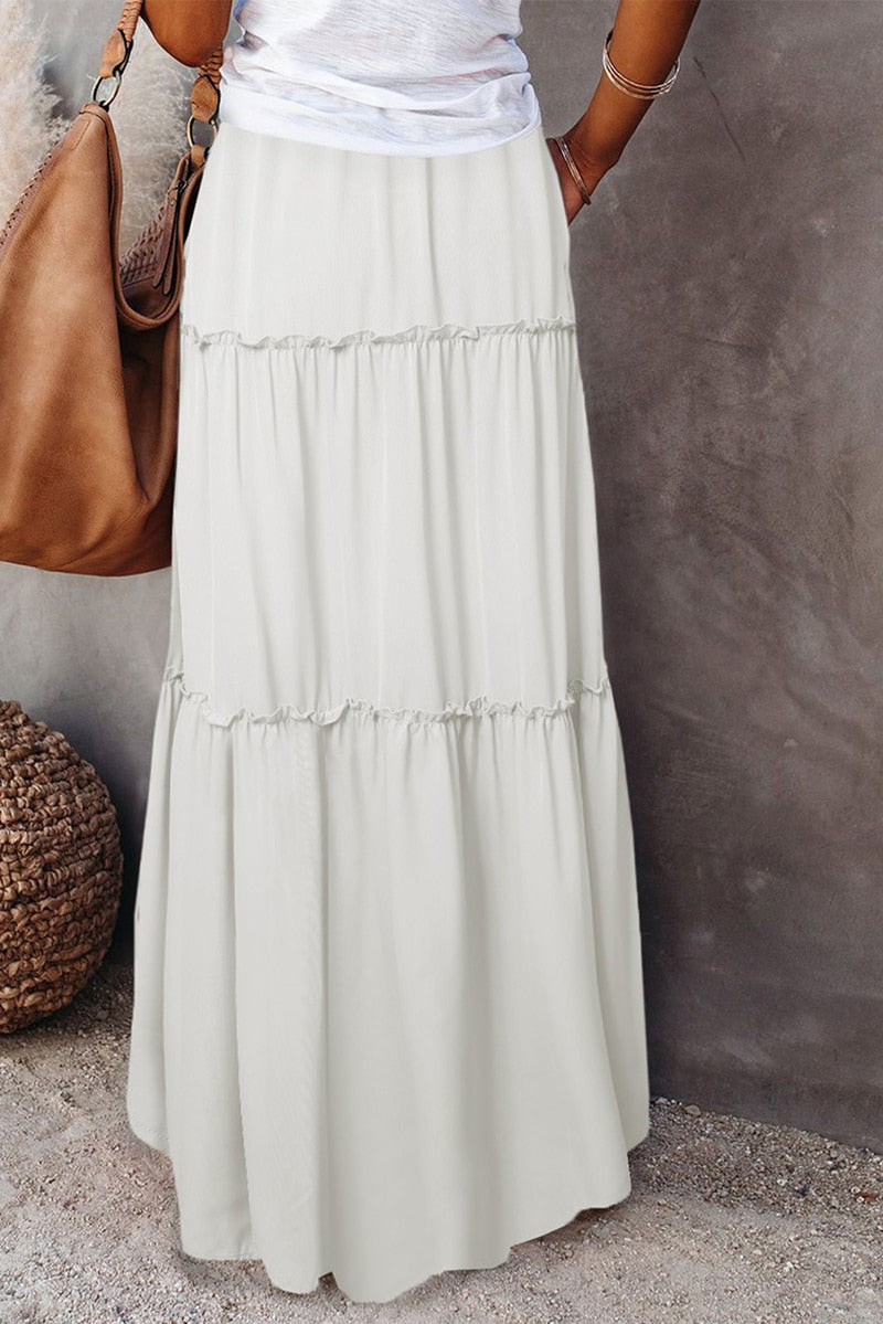 EB | Langer Hochtaillierter Maxi Rock