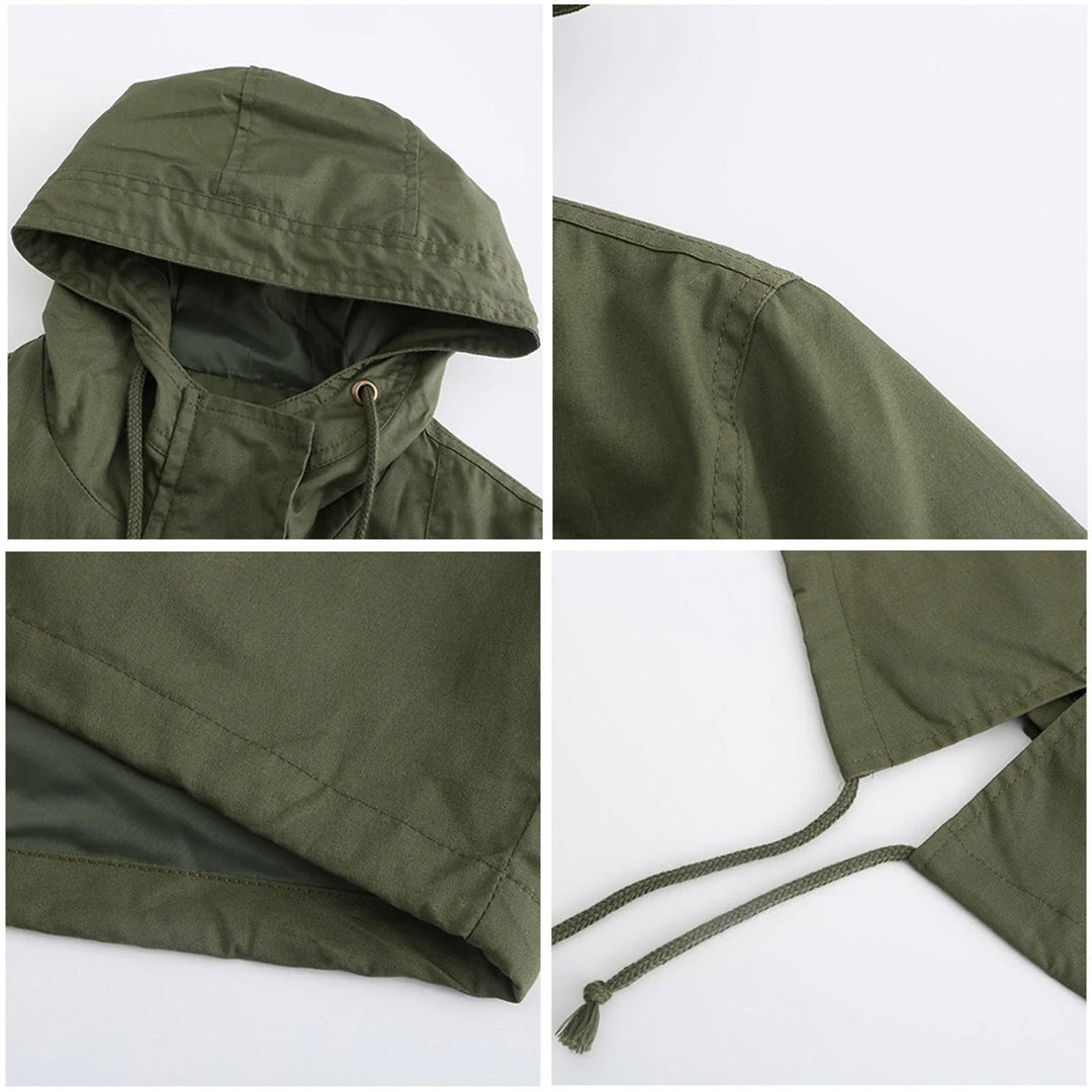 EB | Damen Elegante Wasserdichte Regenjacke Für Outdoor Aktivitäten