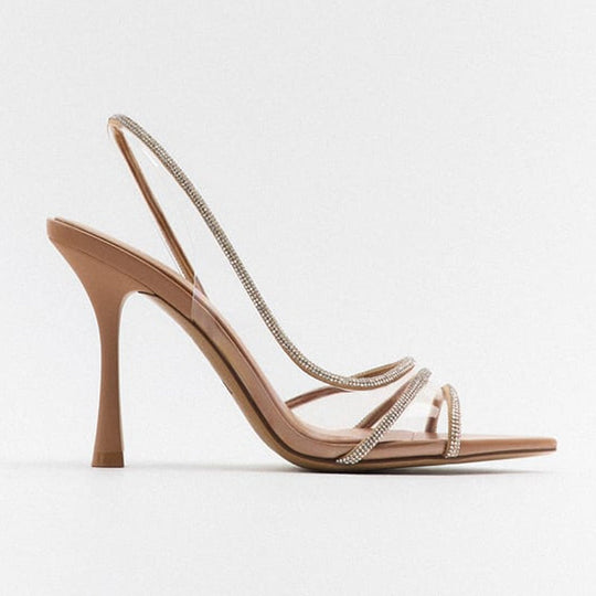 EB |  Elegante High-Heeled Sandalen - Stiletto Slingback Peep Toe Schuhe