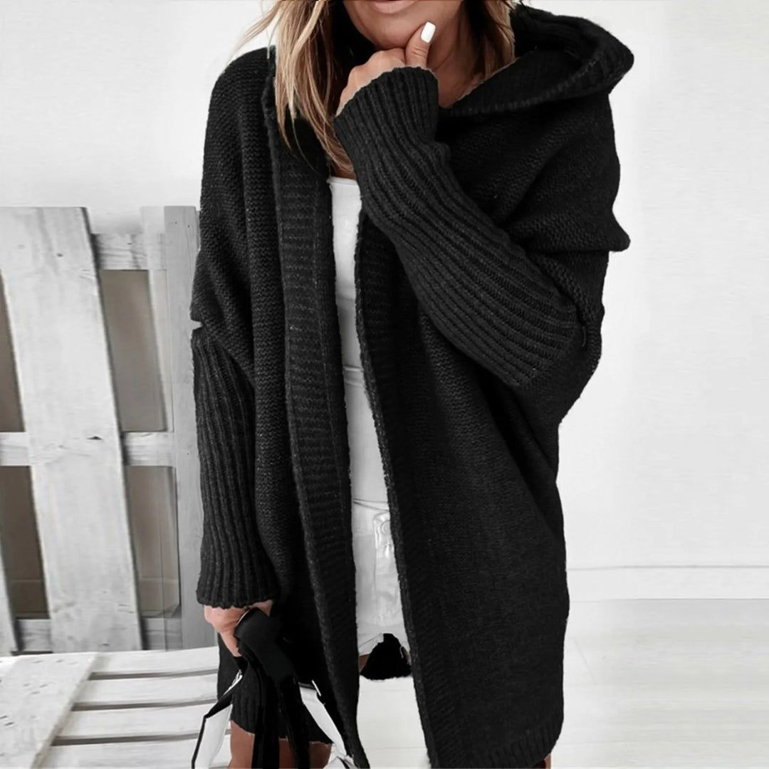 EB | Oversized Strickmantel mit Kapuze - Cozyfit